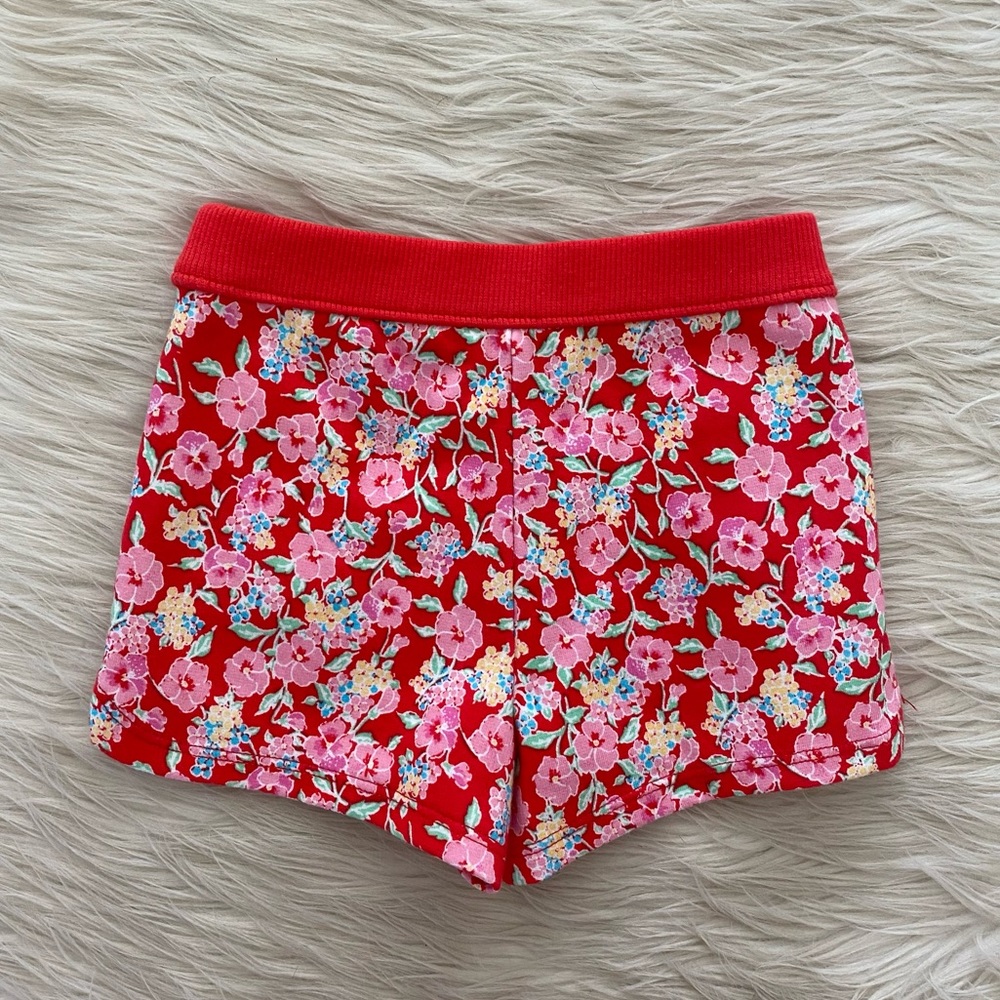 Janie and Jack Red Pink Floral Shorts Baby Girl - Picture 4 of 5